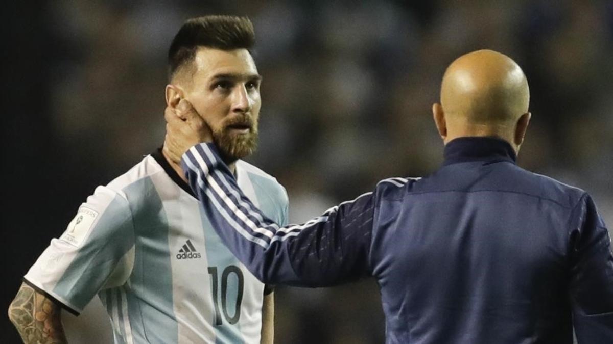 Sampaoli y Messi.