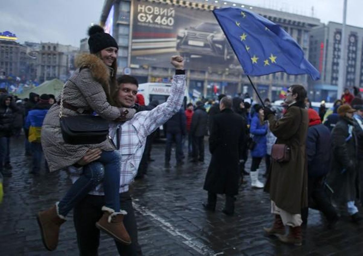 Activistes proeuropeus a Kíev.