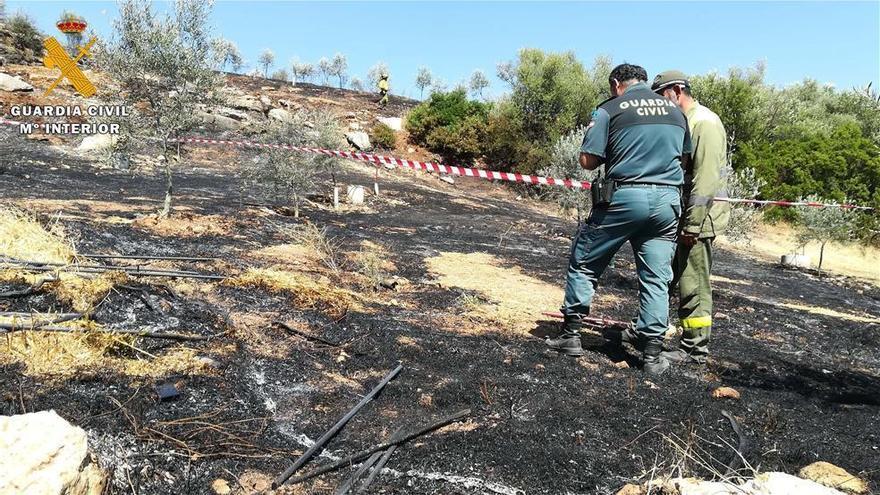 La Guardia Civil detiene a cinco personas en Córdoba por incendios forestales