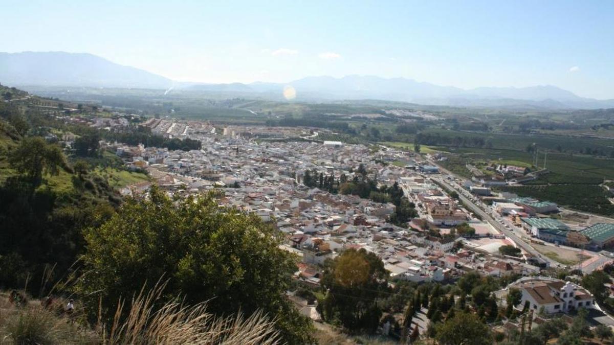 Vista aérea de la localidad malagueña de Pizarra.