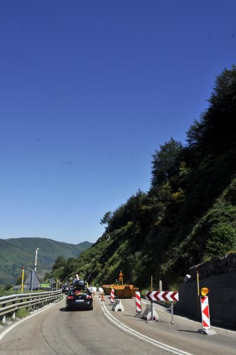 Obras en la carretera del puerto de Pajares