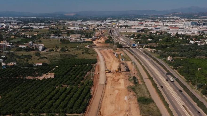 Vídeo a vista de pájaro | Así avanzan los accesos ferroviarios al puerto de Castellón