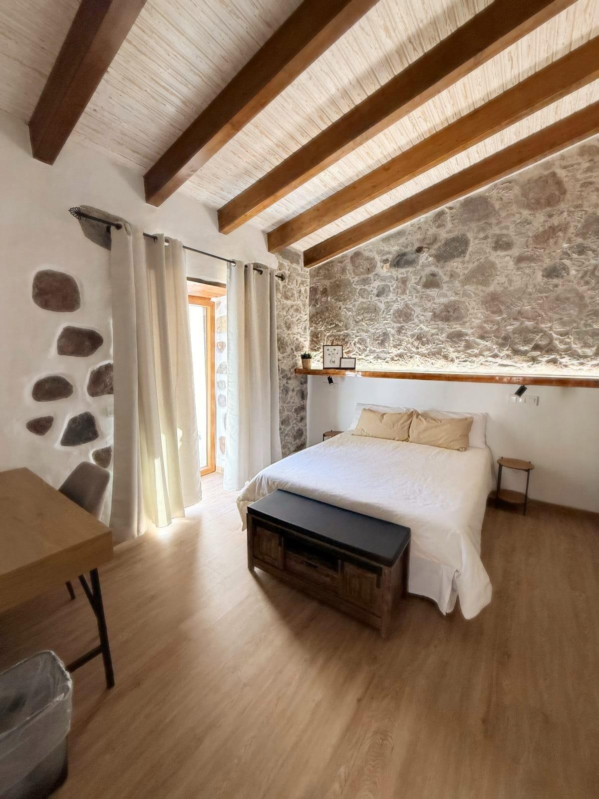 Dormitorio de la casa rural 'La Pelusa'.