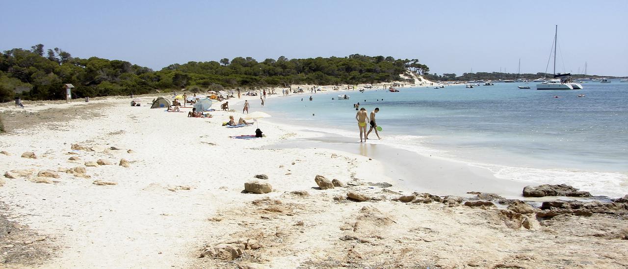 Una imagen de la playa virgen de es Carbó, en ses Salines.