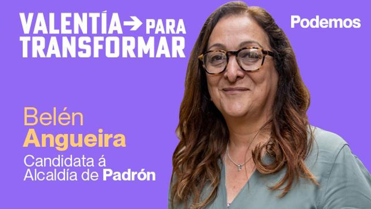 Belén Angueira, candidata de Podemos á alcaldía de Padrón