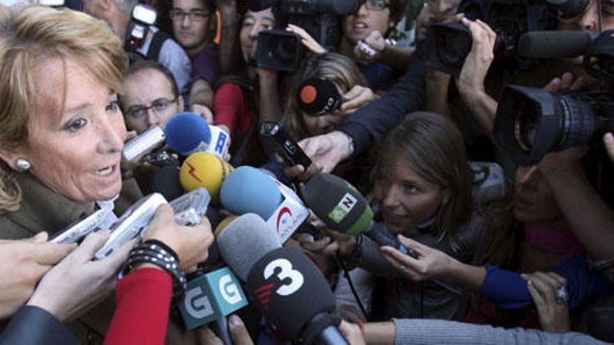 La presidenta de la Comunidad de Madrid, Esperanza Aguirre.