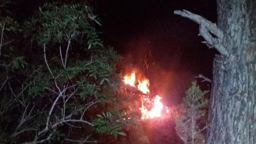 Imagen del incendio esta madrugada.