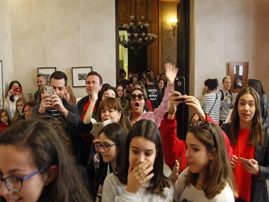 Ana Guerra, en el Ayuntamiento de Murcia