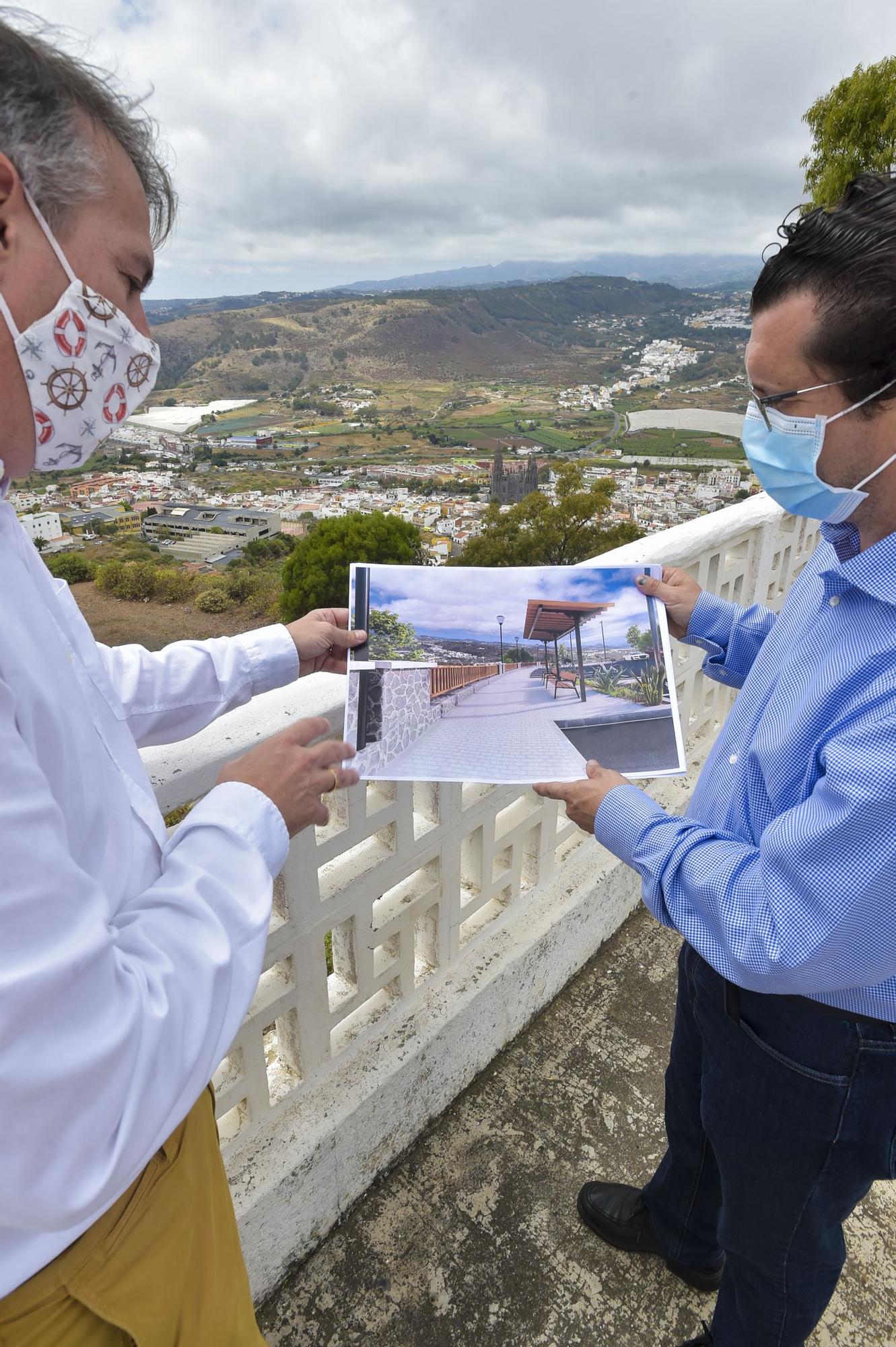 Presentación de las obras para la reapertura del mirador de la Montaña de Arucas