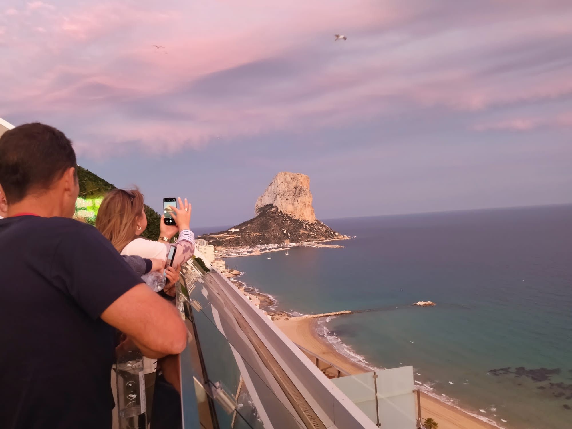 El atardecer más viral de Calp