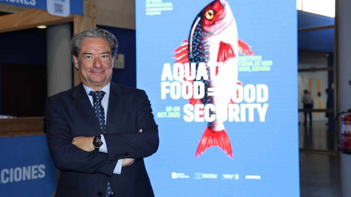 El presidente de Conxemar, Eloy García, ayer en el Ifevi.