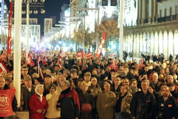 Fotogalería: Protesta en contra del recorte a las pensiones