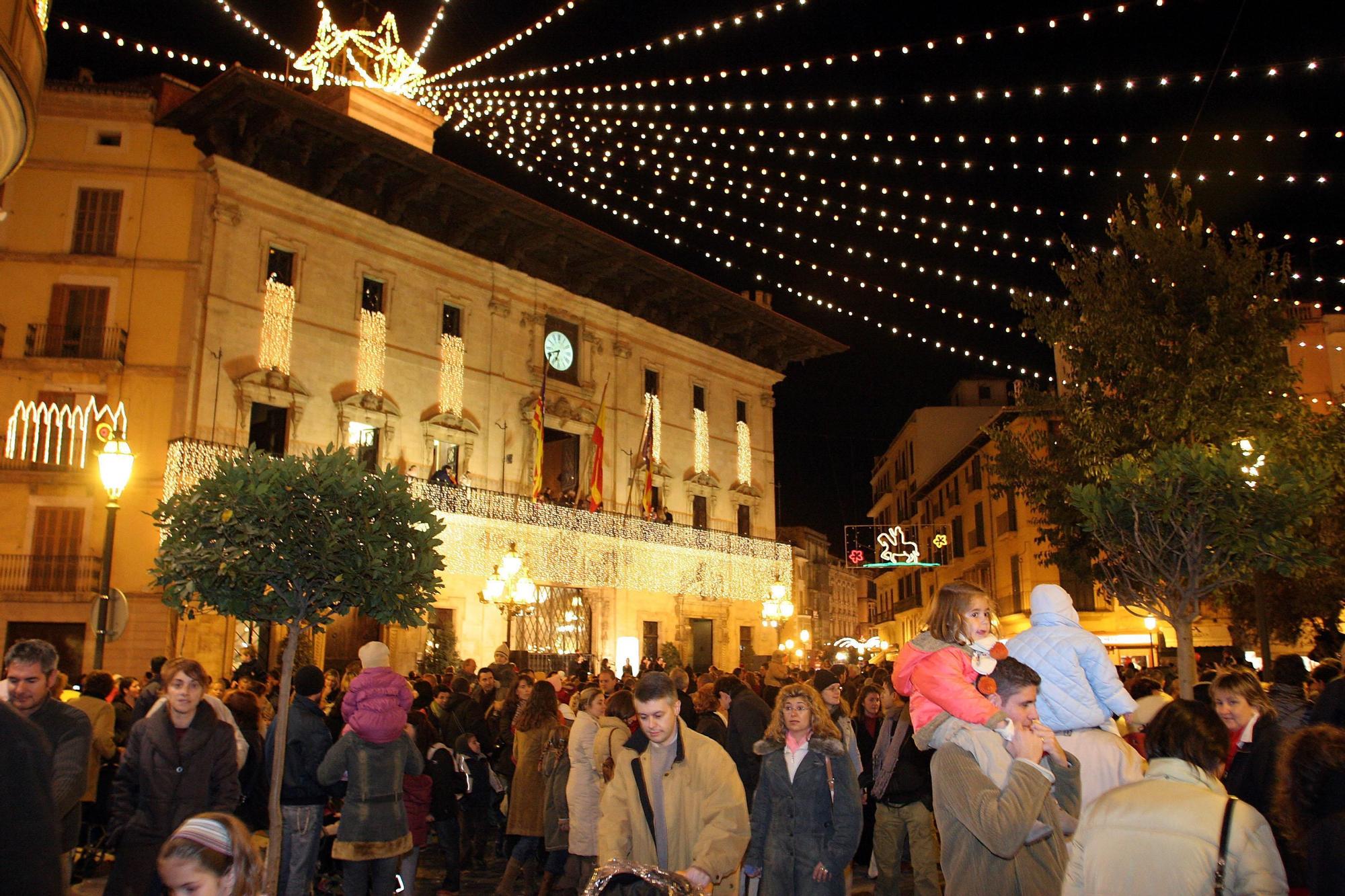 Así eran antes la luces de Navidad de Palma