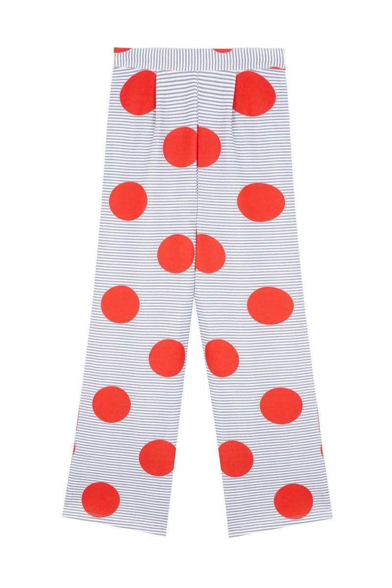 Pantalón culotte gris con lunares rojos de Compañía Fantástica. (Precio: 42, 90 euros)
