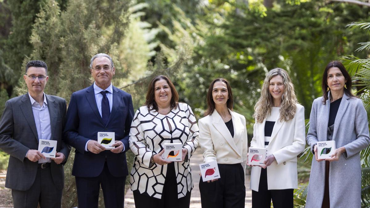 Las personas y empresas premiadas el pasado año en los PremiosAgricultura de Levante-EMV, celebrados en el Jardí Botànic de València.