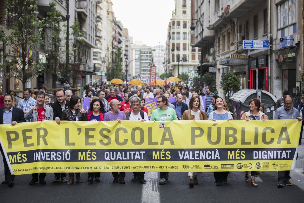 Manifestación en València en defensa de la Educación Pública