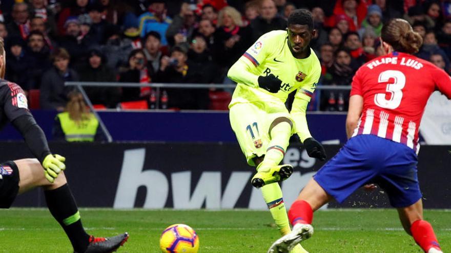 Un gol en el darrer minut de Dembélé evita la derrota del Barça contra l&#039;Atlètic