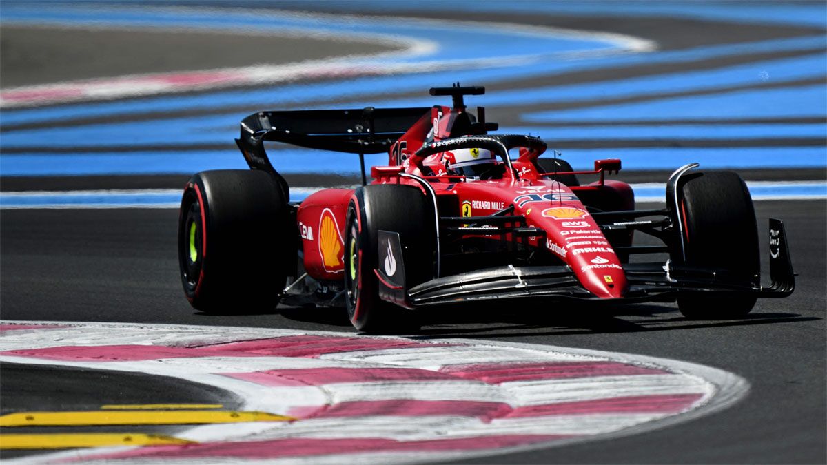 Leclerc, durante los primeros libres del GP de Francia