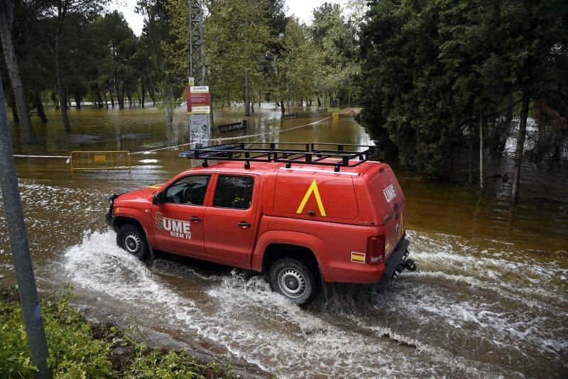 Impresionantes imágenes de la crecida del rio en Gelsa, Pinta y Quinto de Ebro