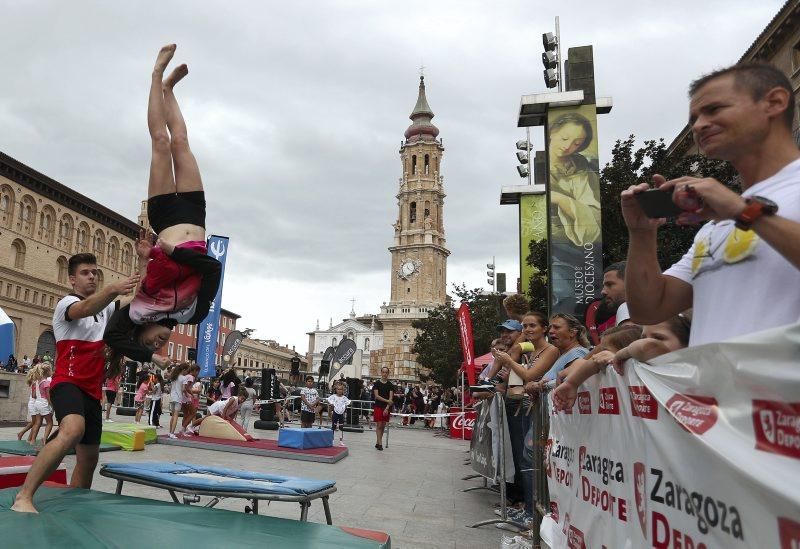 Deporte en la calle en la Plaza del Pilar