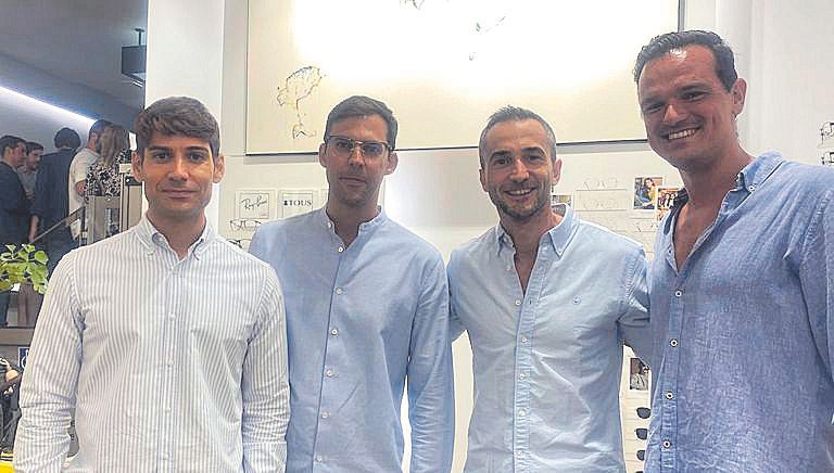 Yago Roel, Juan García, Javier Rosselló y Miquel Àngel Salom, en Multiópticas.