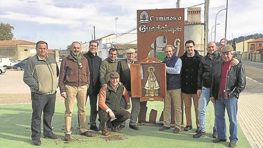 Réplica de la virgen de Guadalupe, en el castillo