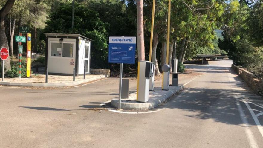 Una imagen de la entrada al aparcamiento principal de Formentor.