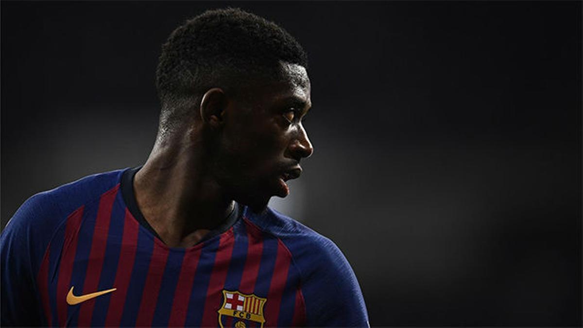 Dembélé participó en la jugada del 1-3 del Barça