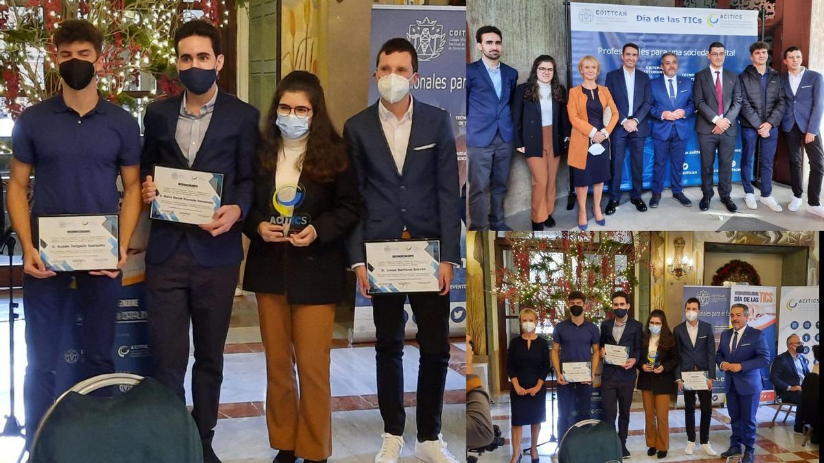 Premiados en el encuentro anual del Colegio Oficial de Ingenieros Técnicos de Telecomunicación en Canarias y la ACITICS