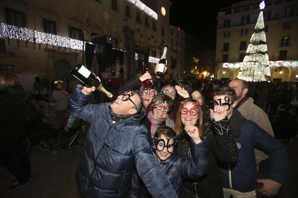 La Nochevieja 2018 en la Plaza del Ayuntamiento de Alicante