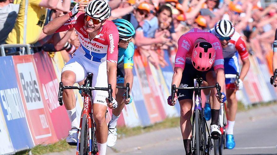 El sprint de Mathieu van der Poel.