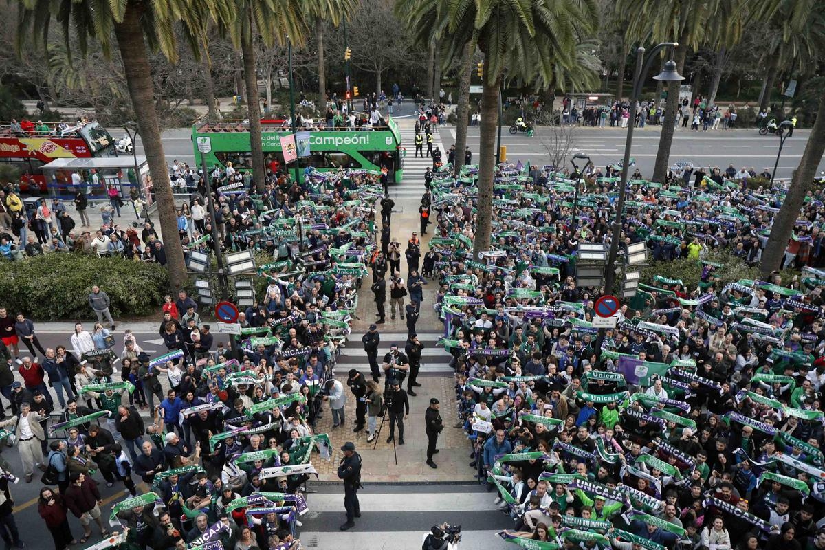 Málaga celebra con el Unicaja la conquista de la Copa del Rey de 2025