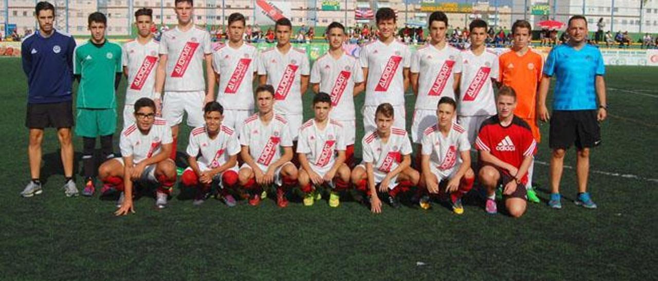 Formación del Tirajana antes de su partido de la 8ª jornada con el Barrio Atlántico.