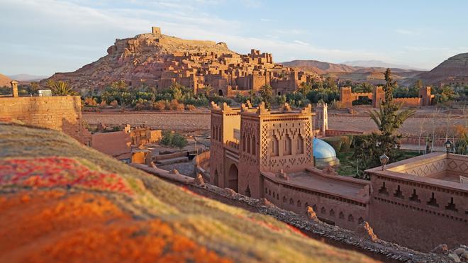 Amanece en Ait Ben Haddou, Marruecos.