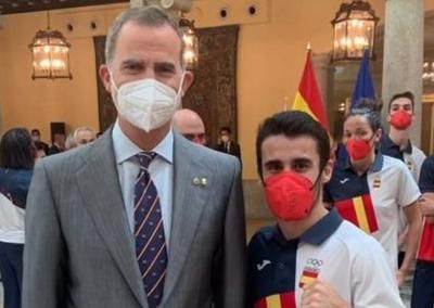 El boxeador de Elda con el Rey Felipe VI.