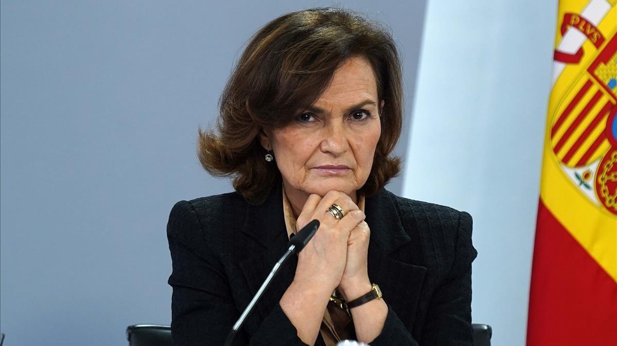 Carmen Calvo, vicepresidenta primera del Gobierno. Carmen Calvo, vicepresidenta primera del Gobierno.