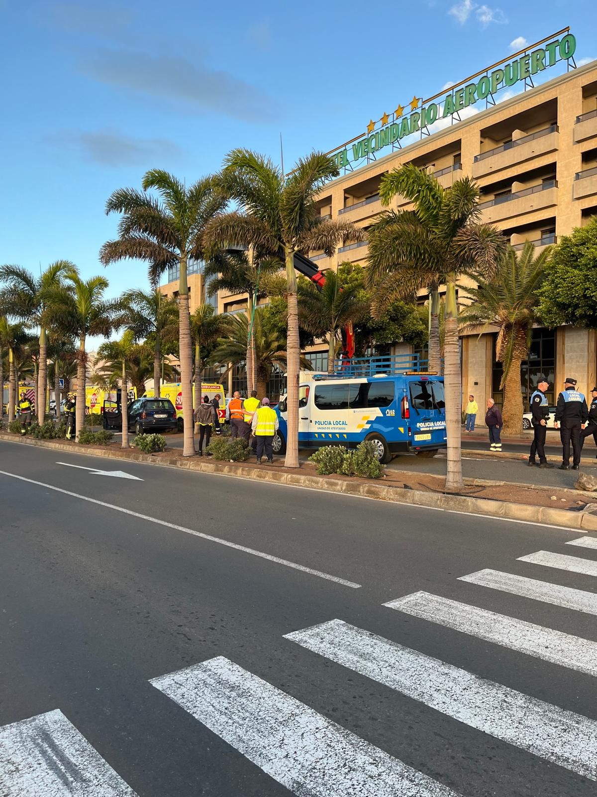 Varios heridos, entre ellos tres menores, tras un accidente de tráfico en el sur de Gran Canaria