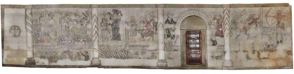 Pinturas de la iglesia de Moraime restauradas.