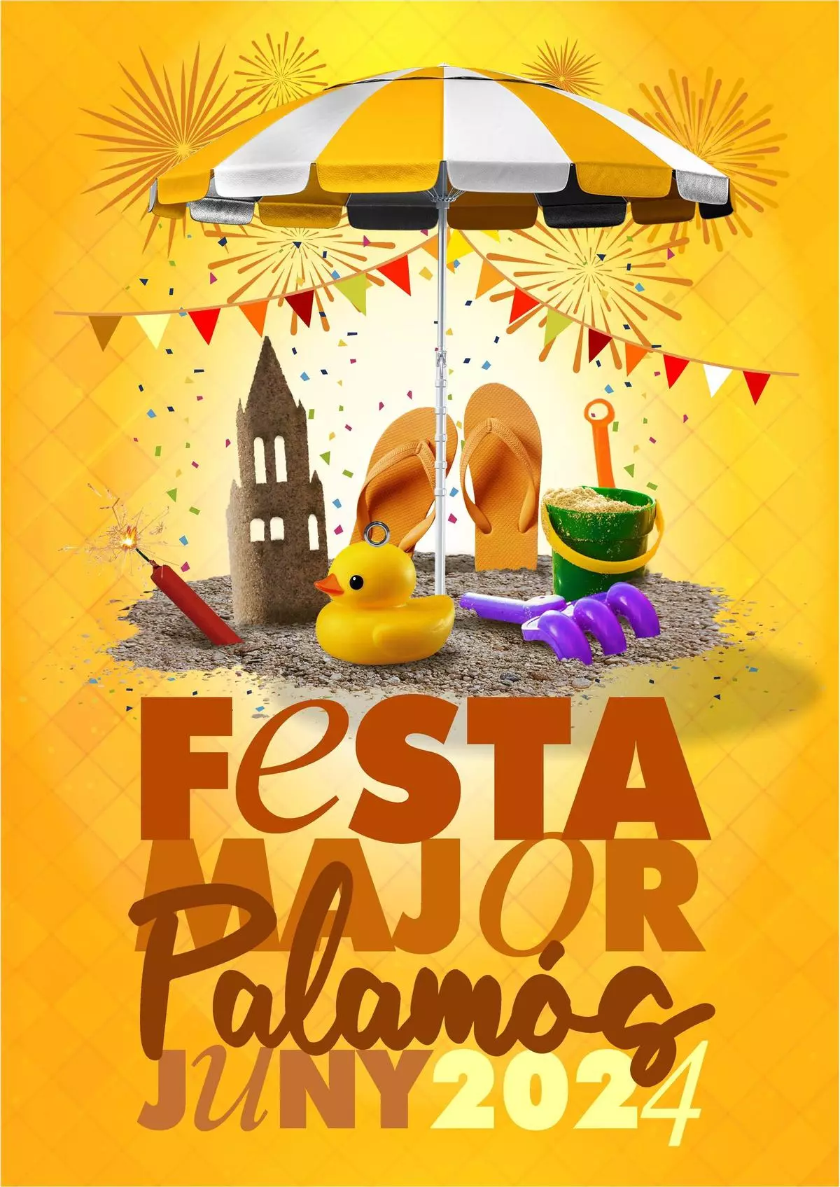 Un cartell de l'artista Pitu Portas anuncia la Festa Major de Palamós