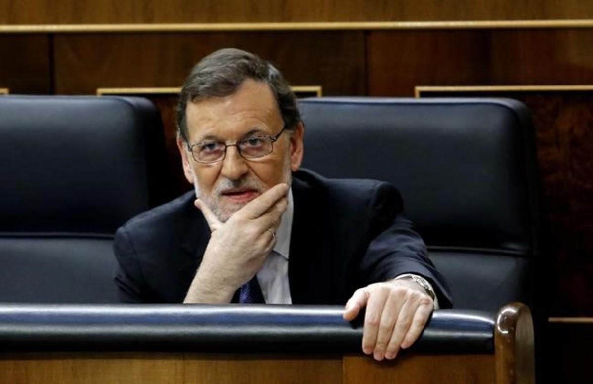 El presidente del Gobierno, en el banco azul del Congreso de los Diputados. 