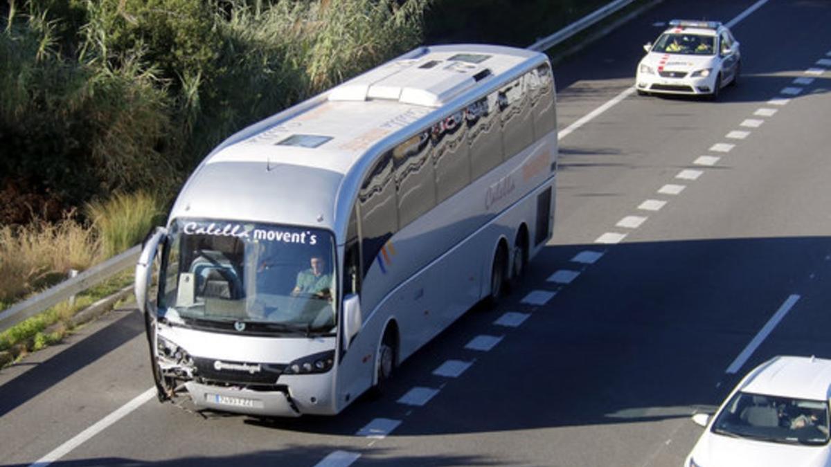 Accidente en la C-32 en Mataró.