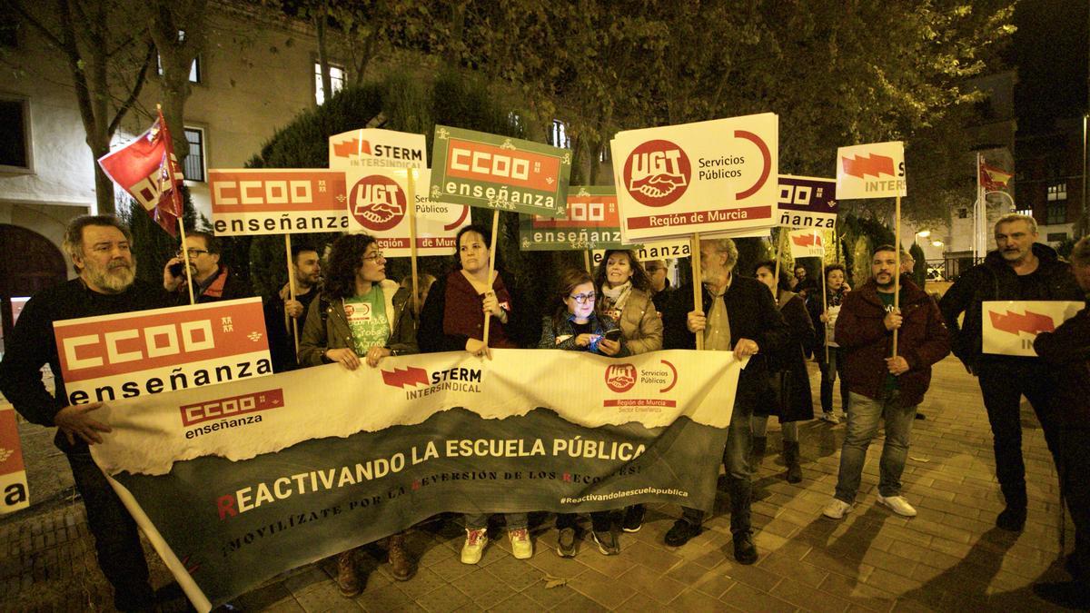 Manifestación de docentes en Murcia