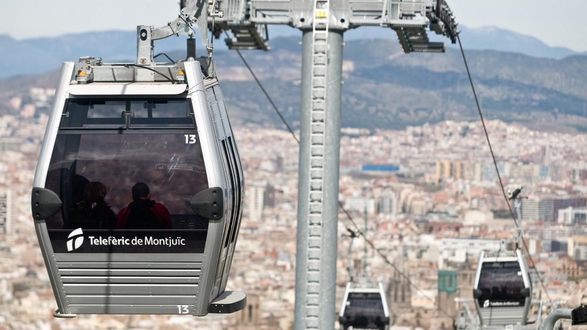 Archivo - Teleférico de Montjuïc, en Barcelona