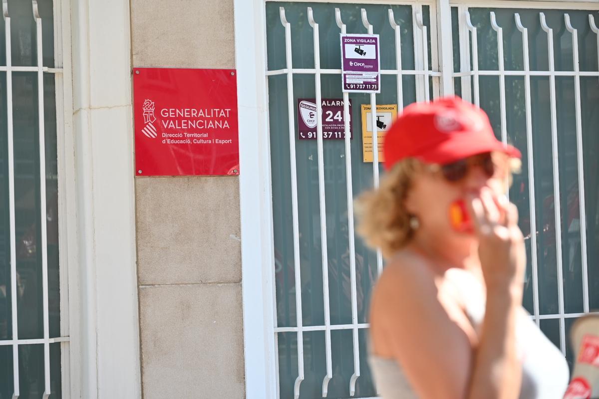Manifestación comedores escolares en Castellón