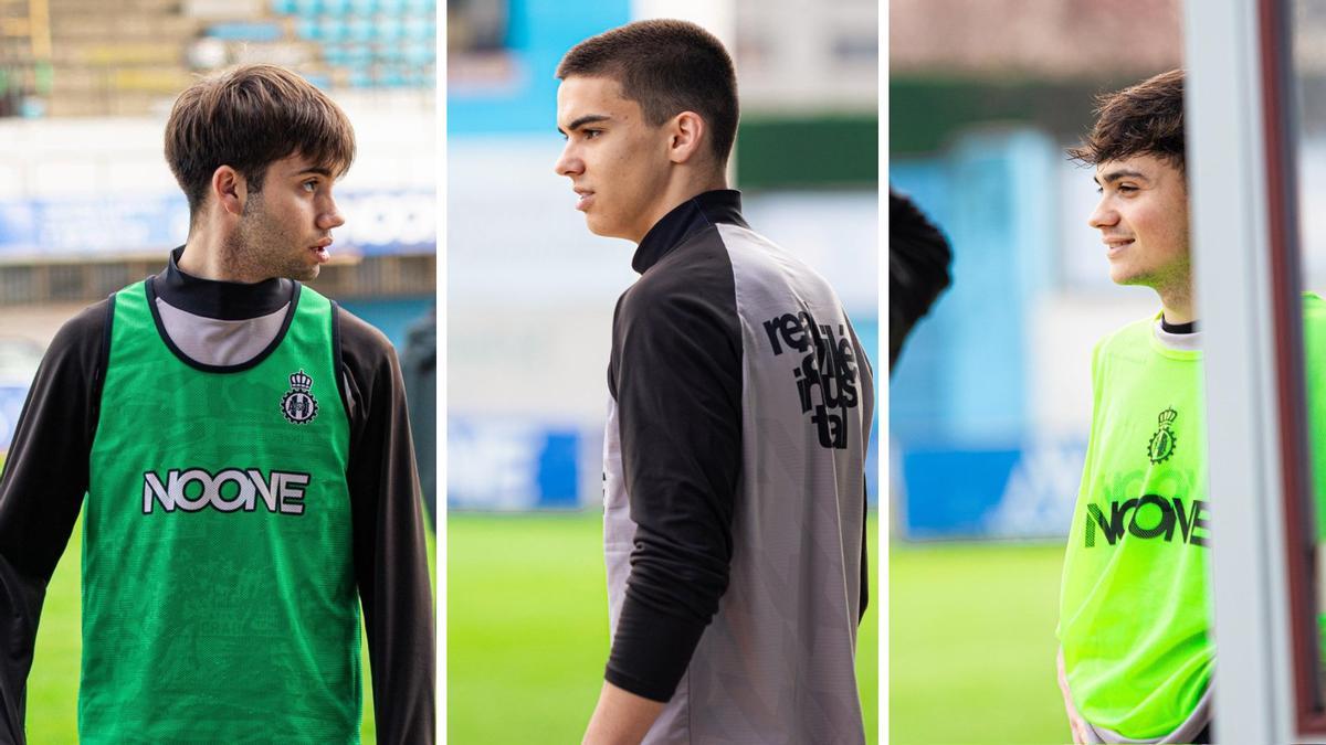 Por la izquierda, Nico Palacio, Hugo Suárez 'Geni' y Hugo Peláez