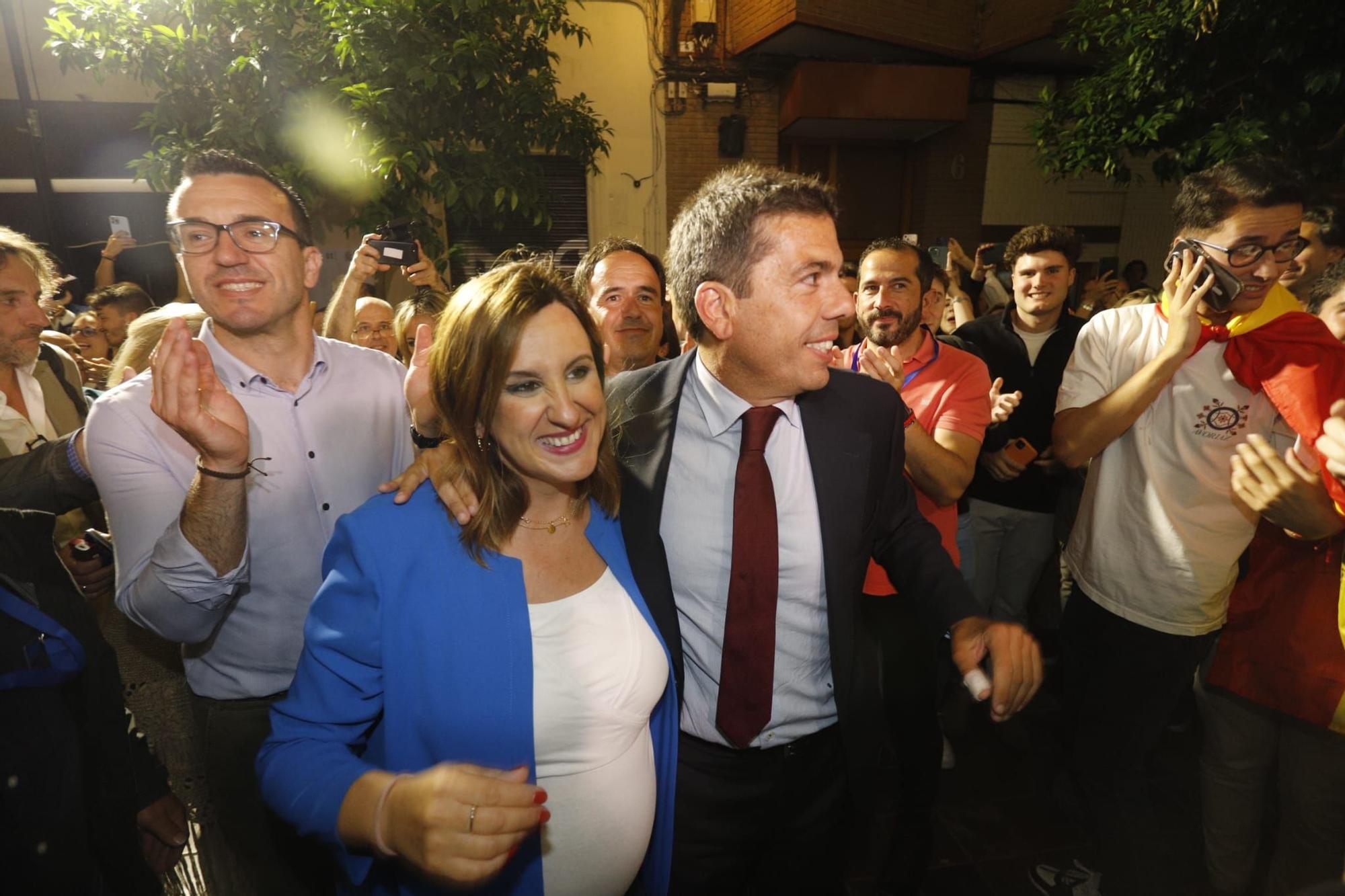 Mazón y Catalá celebran la victoria del PP en las elecciones autonómicas y municipales