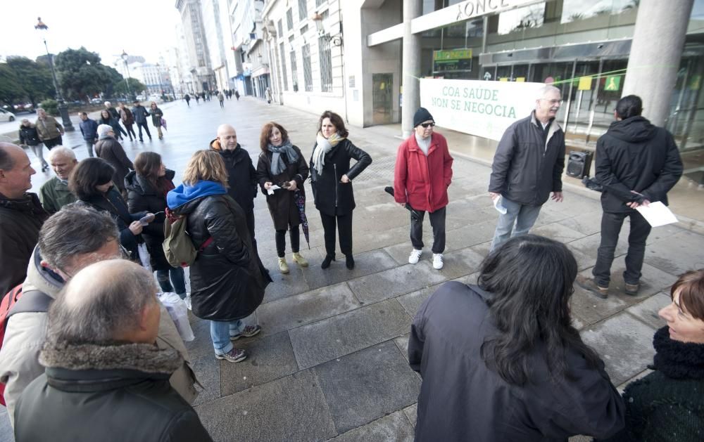 Protesta en A Coruña por los recortes en sanidad