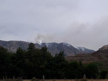 Incendio en el cañón del Tera