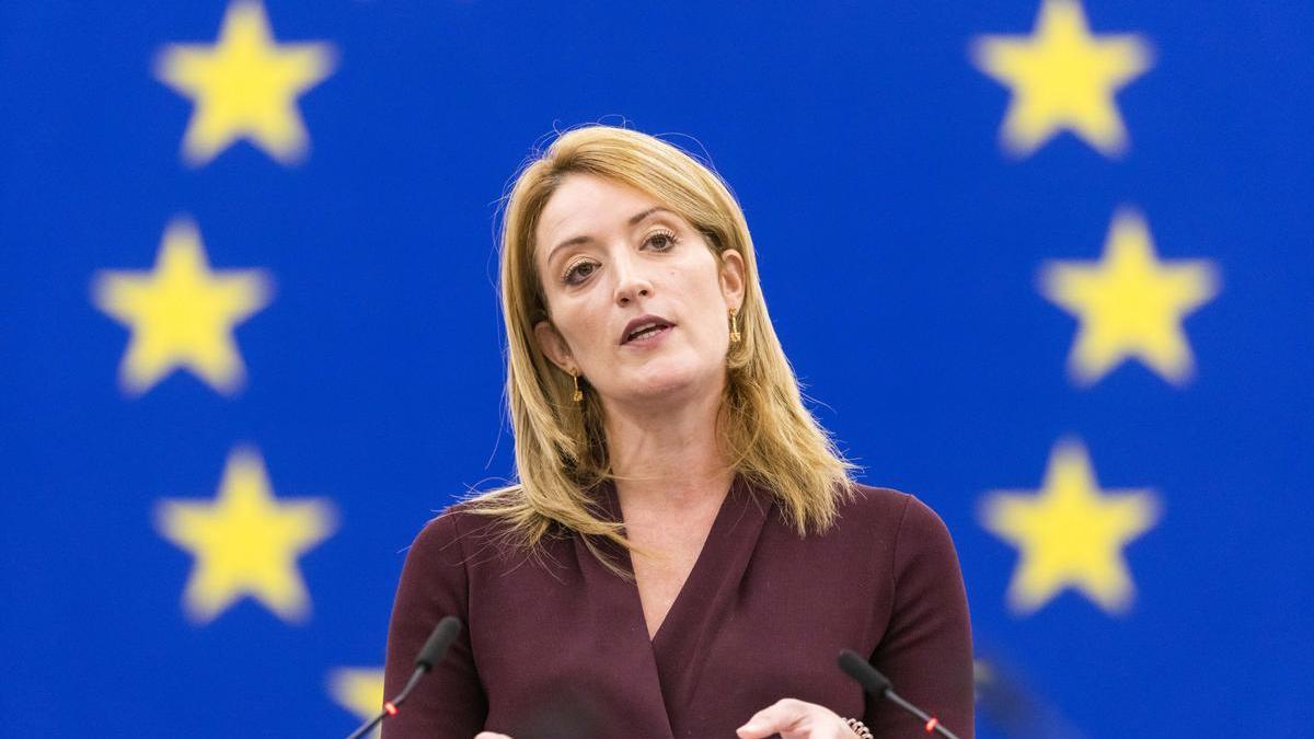 La presidenta del Parlamento Europeo, Roberta Metsola.