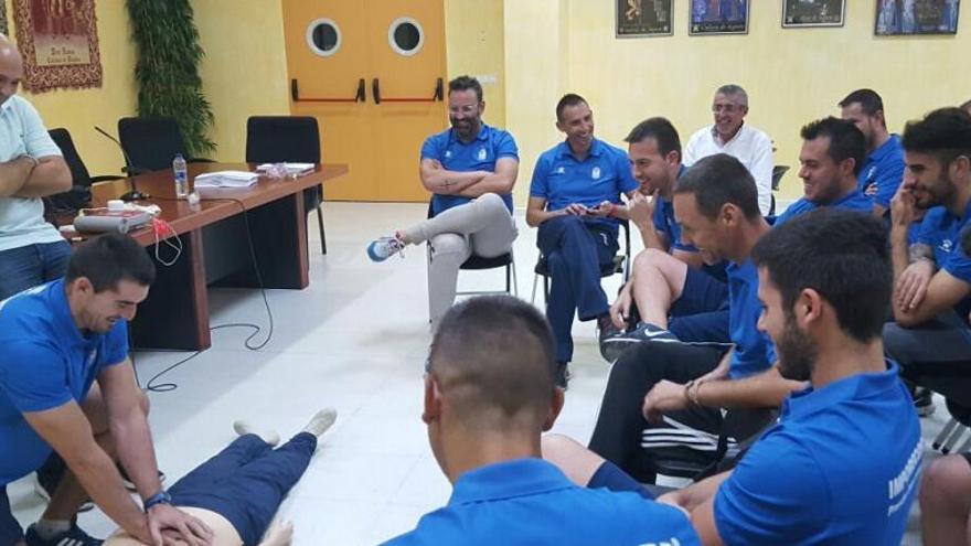 El taller impartido a monitores de fútbol.